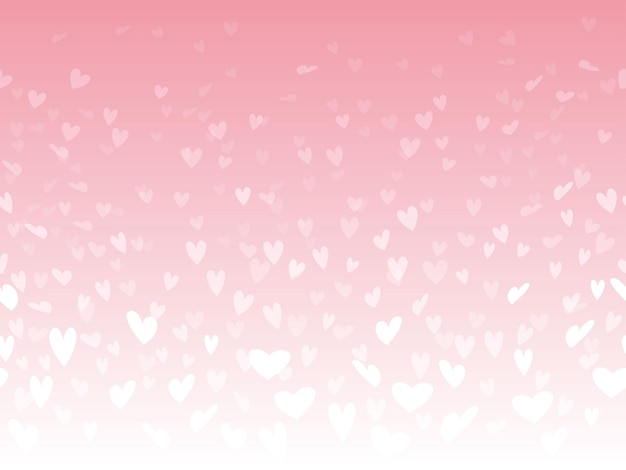 Vetor grátis vector fundo rosa sem costura dia dos namorados com um padrão de forma de coração. repetível horizontalmente.