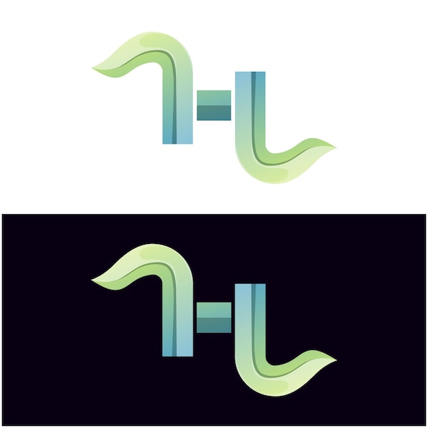 Vetor grátis vector logo ilustração letra h gradiente estilo colorido