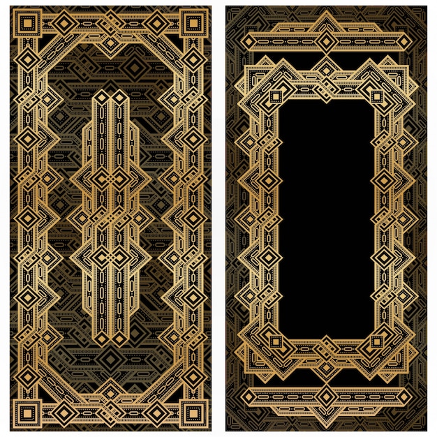 Vector o fundo com quadro artdeco quadrado