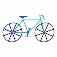 Vetor grátis veículo desportivo de bicicleta azul