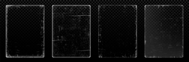 Vetor grátis velha capa de papel vintage sobreposição quadro vertical com desgastado efeito grunge áspero álbum de vinil retro angustiado e arranhão modelo de modelo de retângulo design sujeira e poeira foto textura conjunto de filtro gráfico