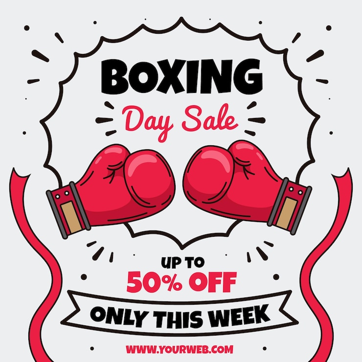 Vetor grátis venda de boxing day desenhada à mão