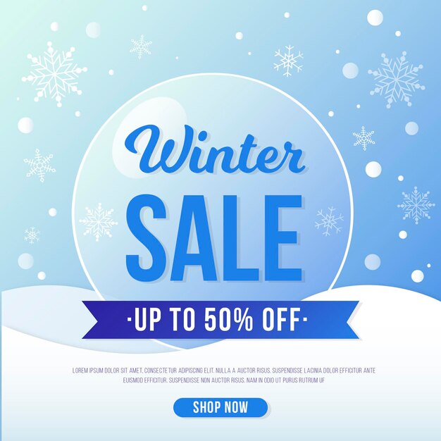 Venda de inverno design plano