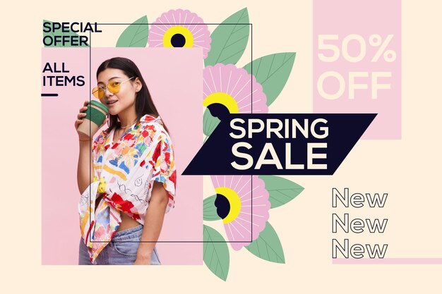 Venda de primavera plana