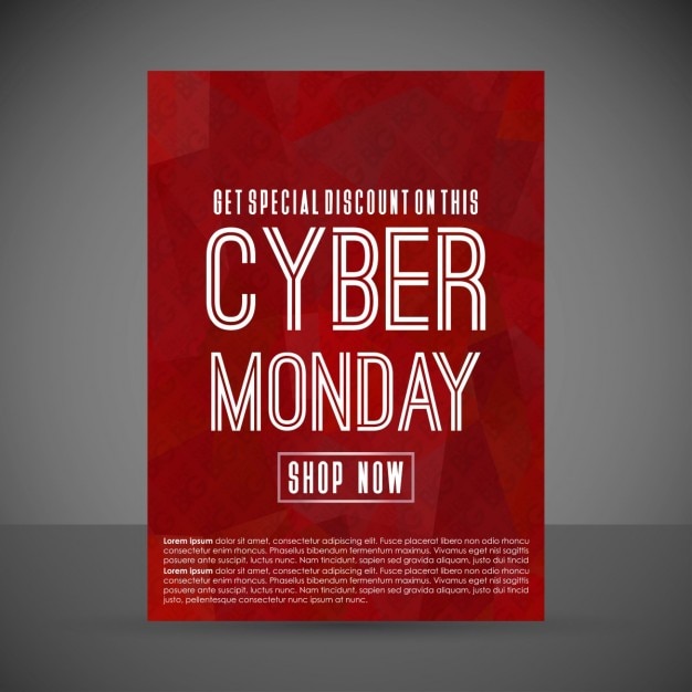 Venda geométrica cyber ​​monday folheto