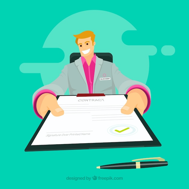 Vendedor com contrato