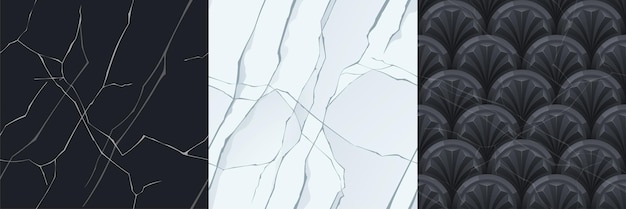 Vetor grátis ventilador de metal de mármore de texturas sem costura ou escalas