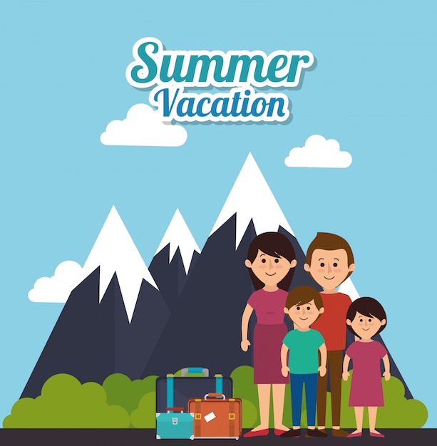 Vetor grátis verão, férias e viagens