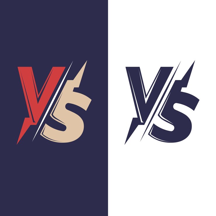 Vetor grátis versus design de modelo de logotipo