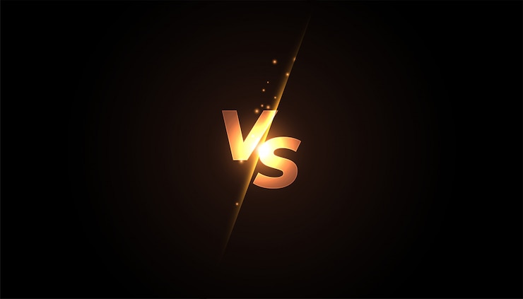 Vetor grátis versus vs banner de tela para batalha ou comparação