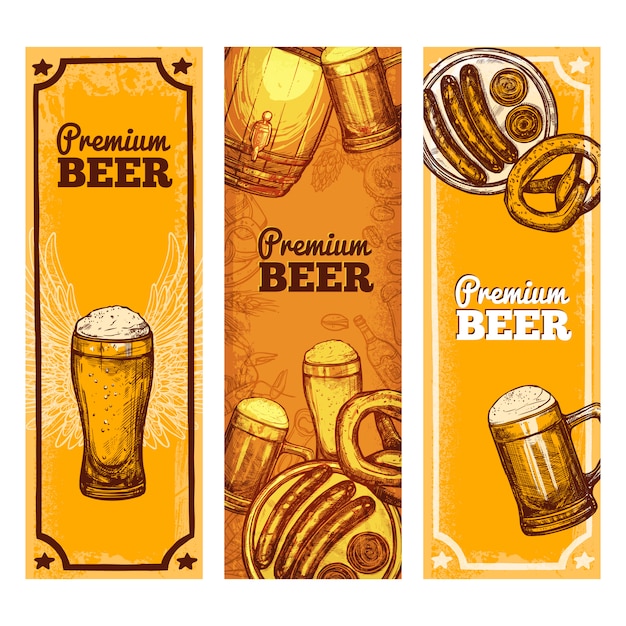 Vertical de banner de cerveja