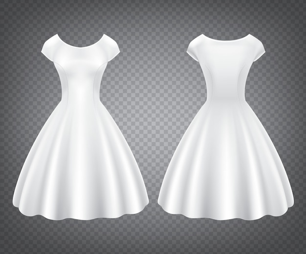 Vestido branco retrô para casamento ou festa