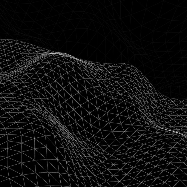 Vetor grátis vetor abstrato 3d do fundo do padrão de onda
