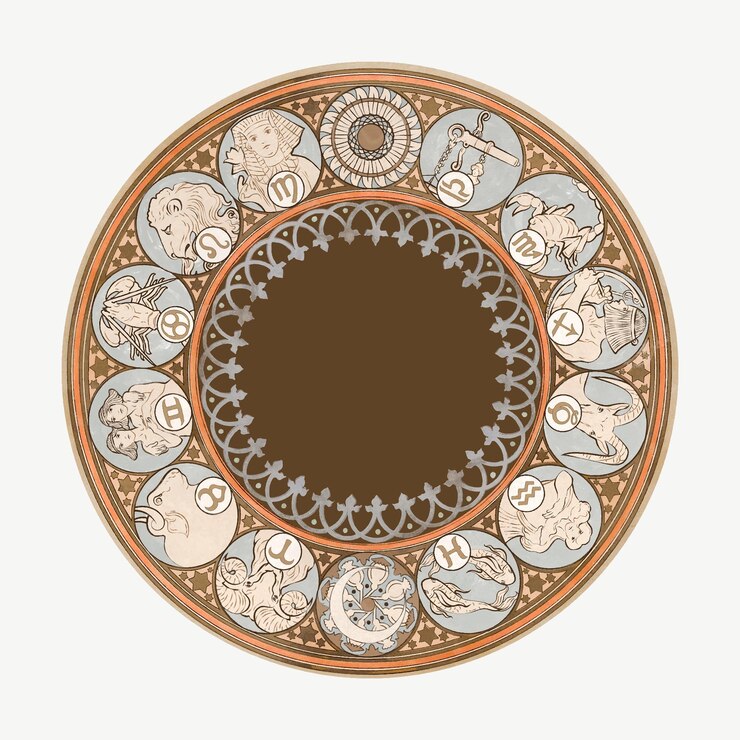 Vetor grátis vetor art nouveau dos signos do zodíaco, remixado das obras de arte de alphonse maria mucha