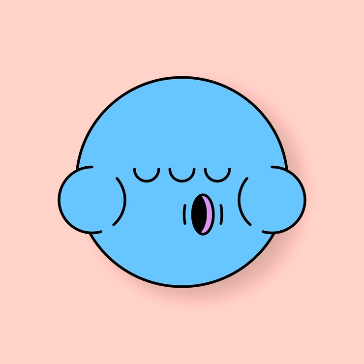 Vetor grátis vetor de adesivo emoji de sapo monstro azul funky