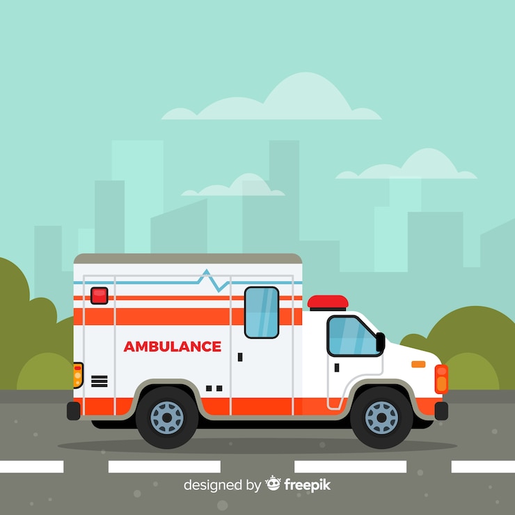 Vetor grátis vetor de ambulância