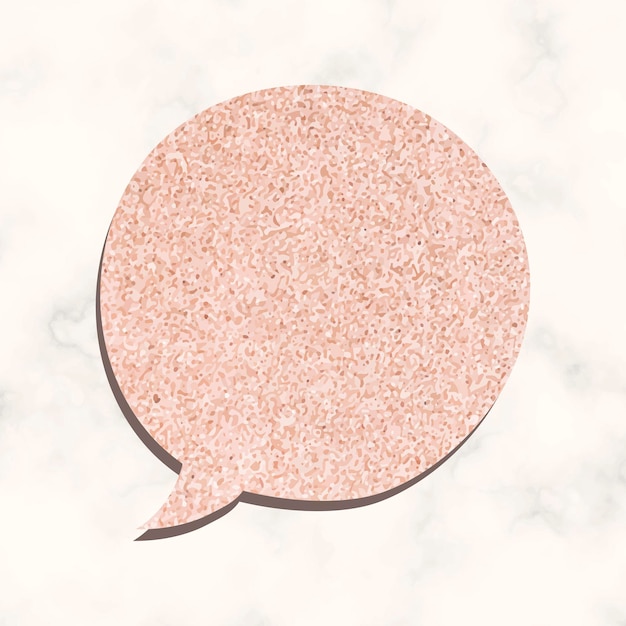 Vetor de bolha de discurso em estilo de textura rosa brilhante