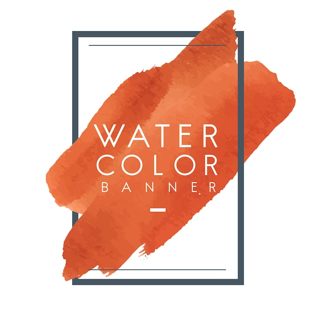 Vetor de design de banner aquarela laranja