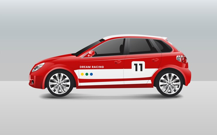Vetor grátis vetor de design de carro de corrida hatchback
