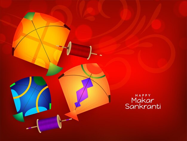 Vetor de design de fundo tradicional festival indiano Makar Sankranti