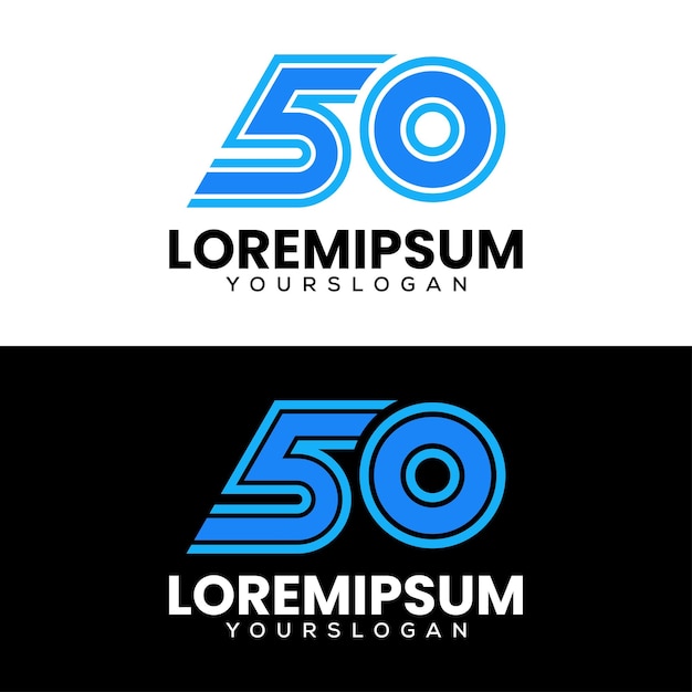 Vetor grátis vetor de design de logotipo número 50