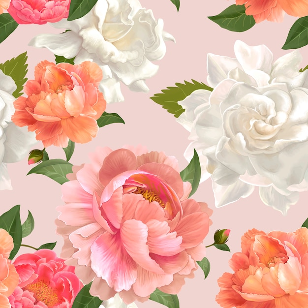 Vetor de design floral lindo fundo