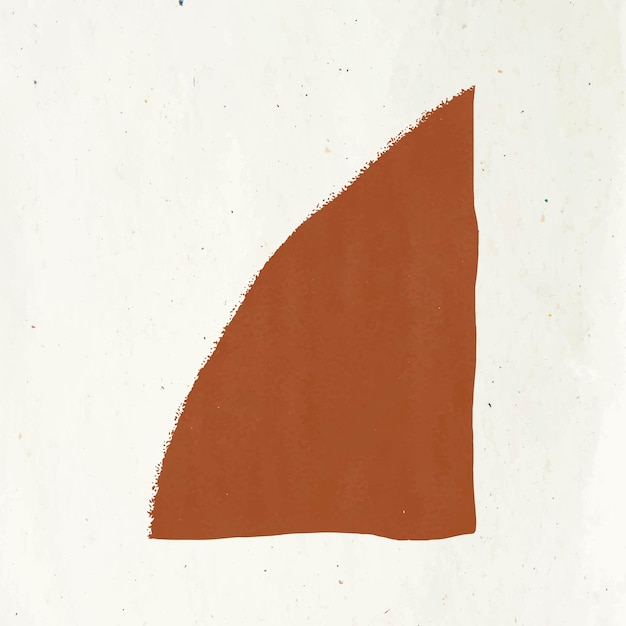 Vetor grátis vetor de elemento de aquarela triângulo marrom desenhado à mão