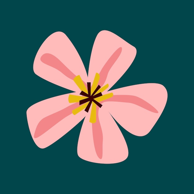 Vetor de elemento de flor de cerejeira rosa