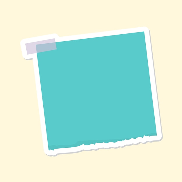 Vetor grátis vetor de etiqueta de diário de papel timbrado turquesa