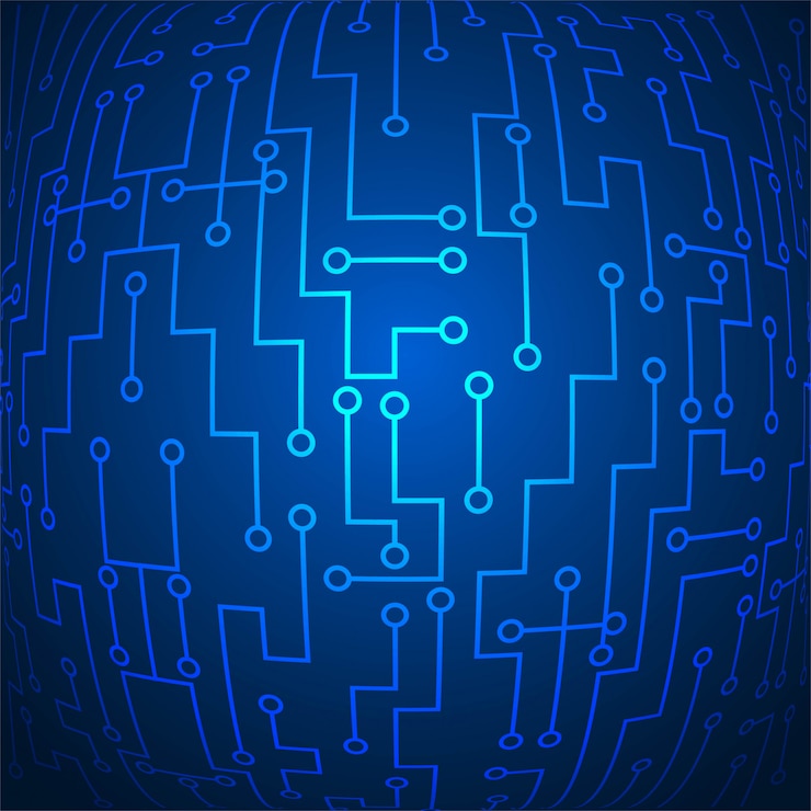 Vetor grátis vetor de fundo abstrato brilhante tecnologia azul