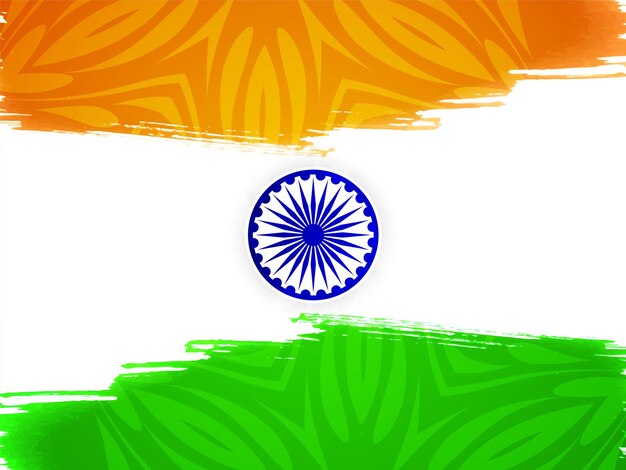 Vetor de fundo aquarela do Dia da Independência do tema da bandeira indiana