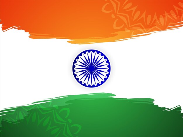 Vetor de fundo de celebração do Dia da Independência do tema da bandeira indiana