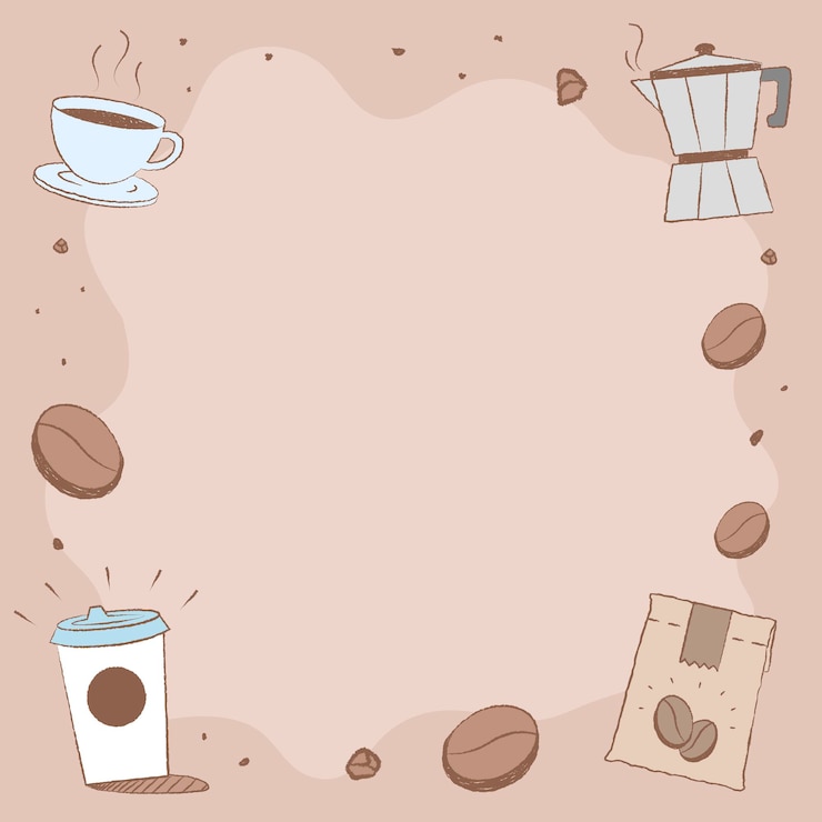 Vetor grátis vetor de fundo de postagem do instagram de cafeteria