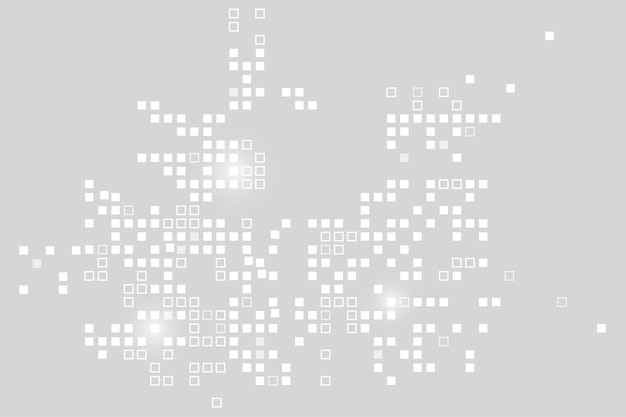 Vetor grátis vetor de fundo de tecnologia com padrão de pixel branco