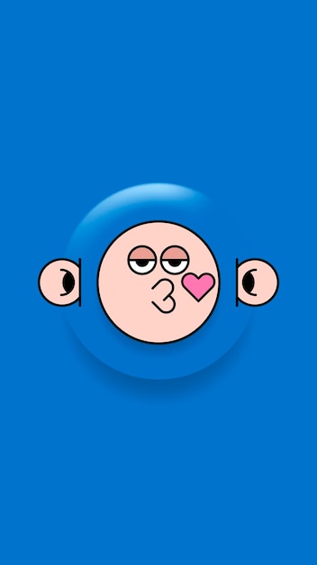 Vetor de fundo de telefone emoji monstro colorido e fofo