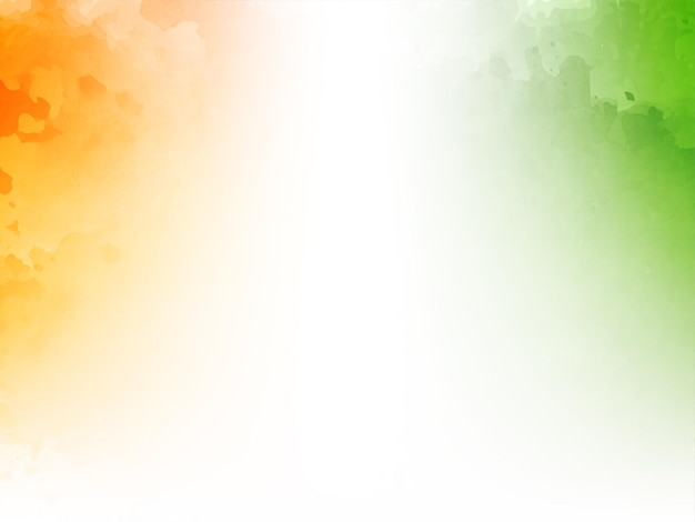 Vetor de fundo de textura aquarela de tema tricolor indiano