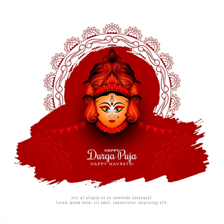Vetor grátis vetor de fundo religioso do festival hindu de navratri feliz e durga puja