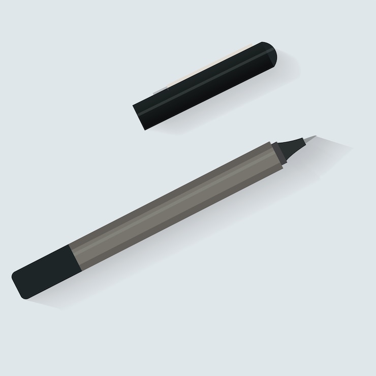 Vetor grátis vetor de ícone de papelaria de marcador de caneta