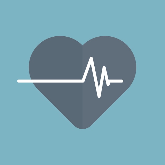 Vetor de ícone médico de frequência cardíaca