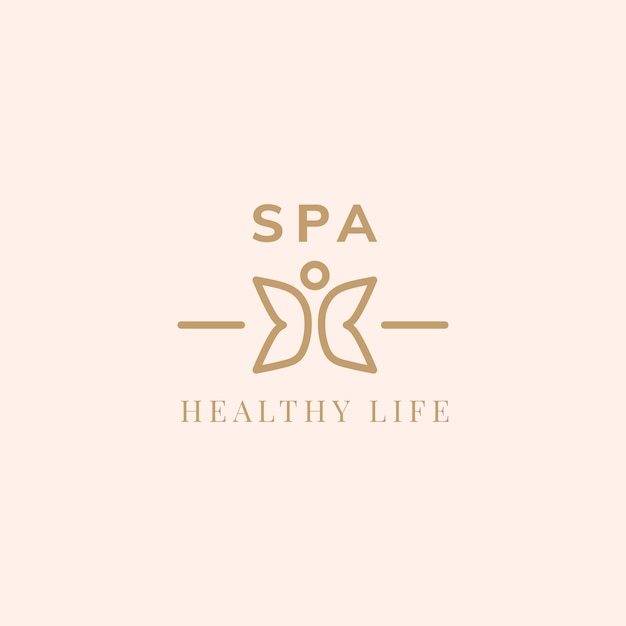 Vetor de logotipo de vida saudável spa