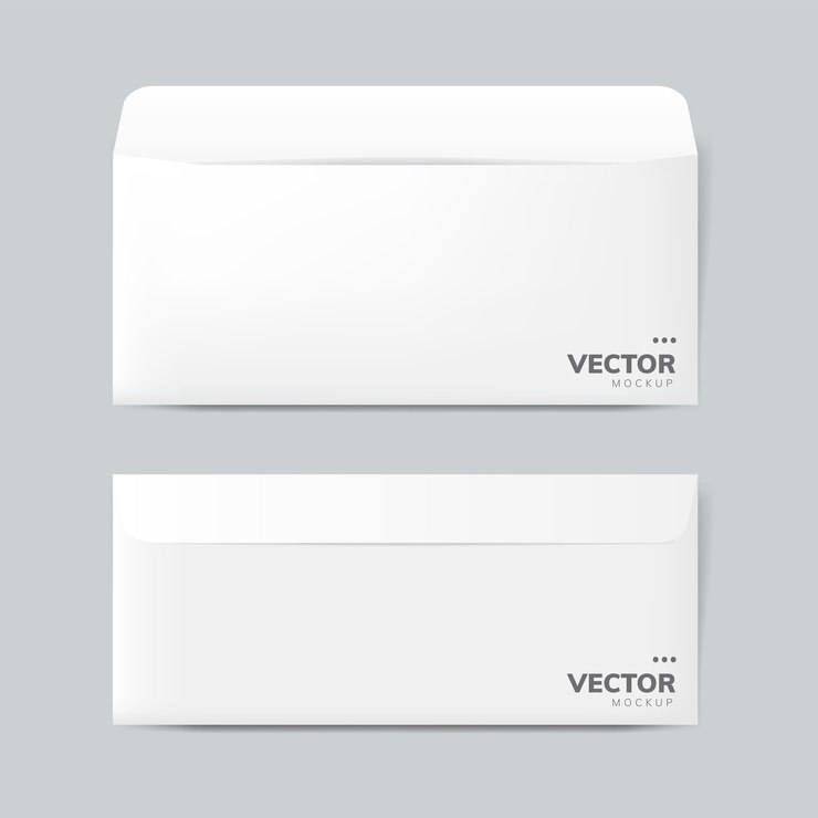 Vetor grátis vetor de maquete de design de envelope de papel