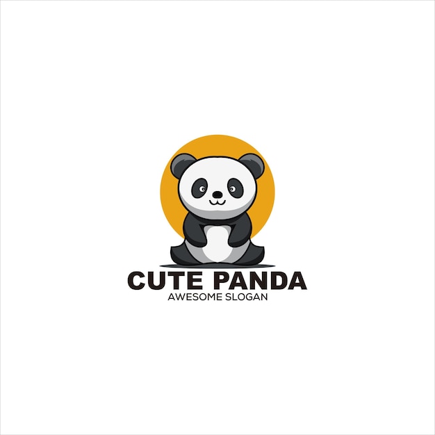 Vetor de mascote do logotipo do panda