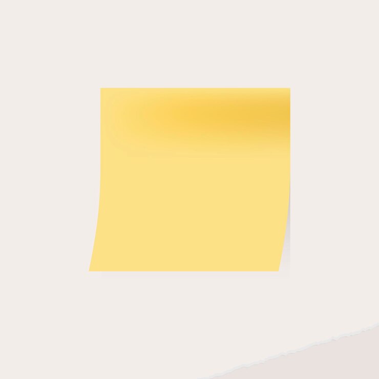 Vetor grátis vetor de modelo de anúncios sociais de nota de papel quadrado amarelo
