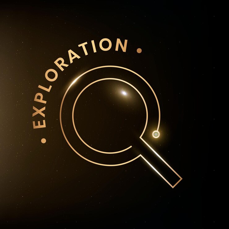 Vetor grátis vetor de modelo de logotipo de exploração educacional com gráfico de lupa