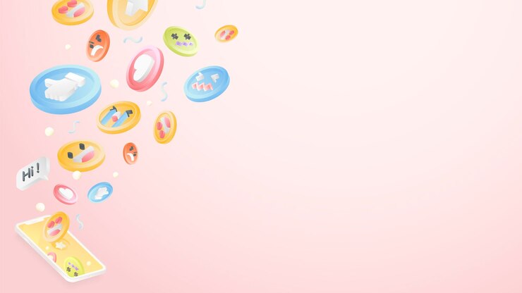Vetor grátis vetor de modelo de plano de fundo de emoticons sociais