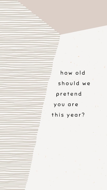 Vetor de modelo de saudação de aniversário online com quantos anos devemos fingir que você tem este ano? mensagem