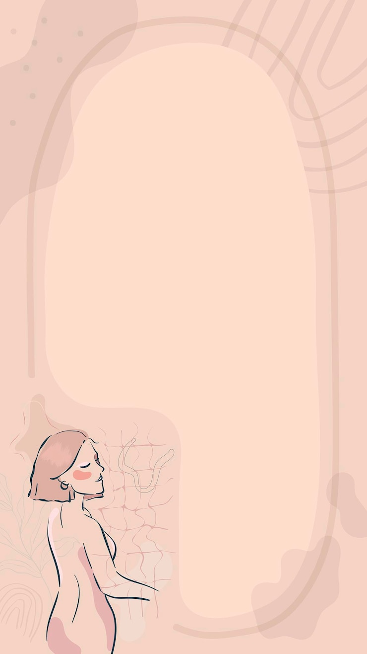 Vetor grátis vetor de moldura de arte de linha feminina bege