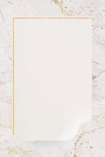 Vetor grátis vetor de moldura dourada de retângulo em branco