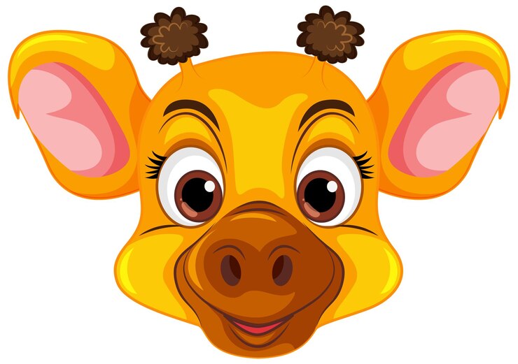 Vetor grátis vetor de personagem de desenho animado de girafa