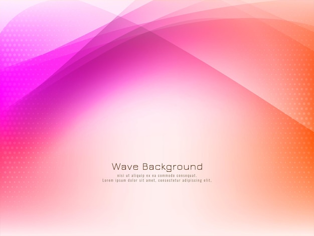 Vetor de plano de fundo de negócios elegante de design de onda colorida abstrata